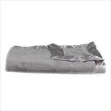 Saranoni Lush with Satin Border Blanket in Gray and Gray