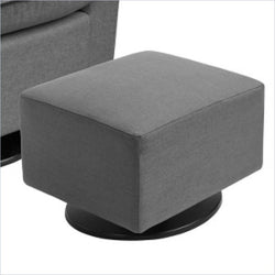 Dutailier Moderno Capuccino Ottoman with Round Base in Gray