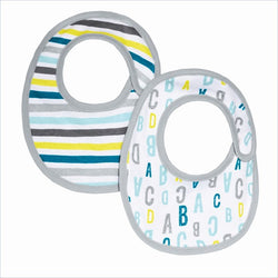 Skip Hop ABC-123 Baby Bibs in Blue (2 Piece Set)