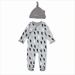 Skip Hop Star Struck Long Sleeve Footie & Hat Set in Lightning