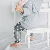 Little Citizen Organic Cotton Leggings in Dark Grey Trees