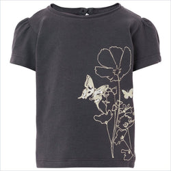 Noppies Girl Tee Short Sleeve Lyn Flowers in Dark Purple