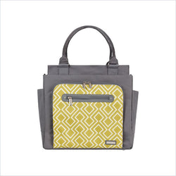 JJ Cole Freeman Diaper Bag in Citrine Lattice