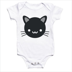 Whistle and Flute Kawaii Black Cat Bodysuit