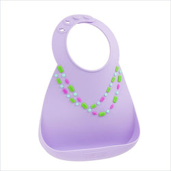 Make My Day Baby Bib Lilac with Jewels