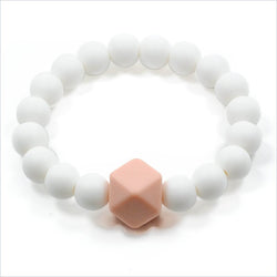Glitter & Spice Adult Gemstone Teething Bracelet in White