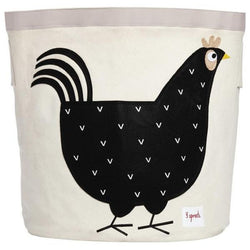 3 Sprouts  Storage Bin in Hen Black