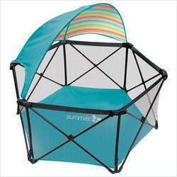 Summer Infant Pop 'N Play Ultimate Playard With Canopy in Aqua