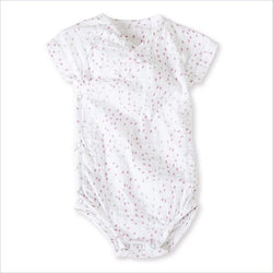 Aden + Anais Short Sleeve Kimono Body Suit in Lovely Mini Hearts