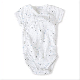 Aden + Anais Short Sleeve Kimono Body Suit in Night Sky Star Burst