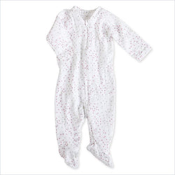 Aden + Anais Long Sleeve Zipper One-Piece in Lovely Mini Hearts