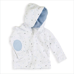Aden + Anais Long Sleeve Jersey Hoodie in Night Sky Starburst