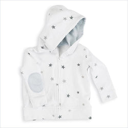 Aden + Anais Long Sleeve Jersey Hoodie in Twinkle Tiny Star