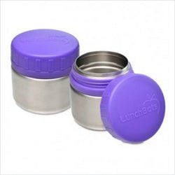 LunchBots 8 oz. Rounds with Purple Lid (Set of 2)