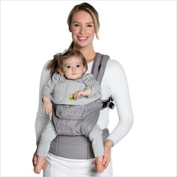 Lillebaby Complete Embossed Carrier inÂ LuxeÂ PewterÂ (GreyÂ w/Gold)