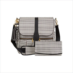 JJ Cole Backpack Diaper Bag in Black and Cream