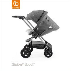 Stokke Scoot V3 Black Melange Stroller with Black Melange Canopy