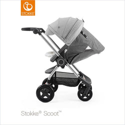 Stokke Scoot V3 Black Melange Stroller with Grey Melange Canopy