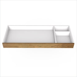 Spot On Square 45" Wide Changing Tray in White/Walnut