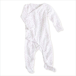 Aden + Anais Long Sleeve Kimono One-Piece in Lovely Mini Hearts