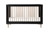Babyletto Lolly 3-in-1 Convertible Crib in Black and Washed Natural